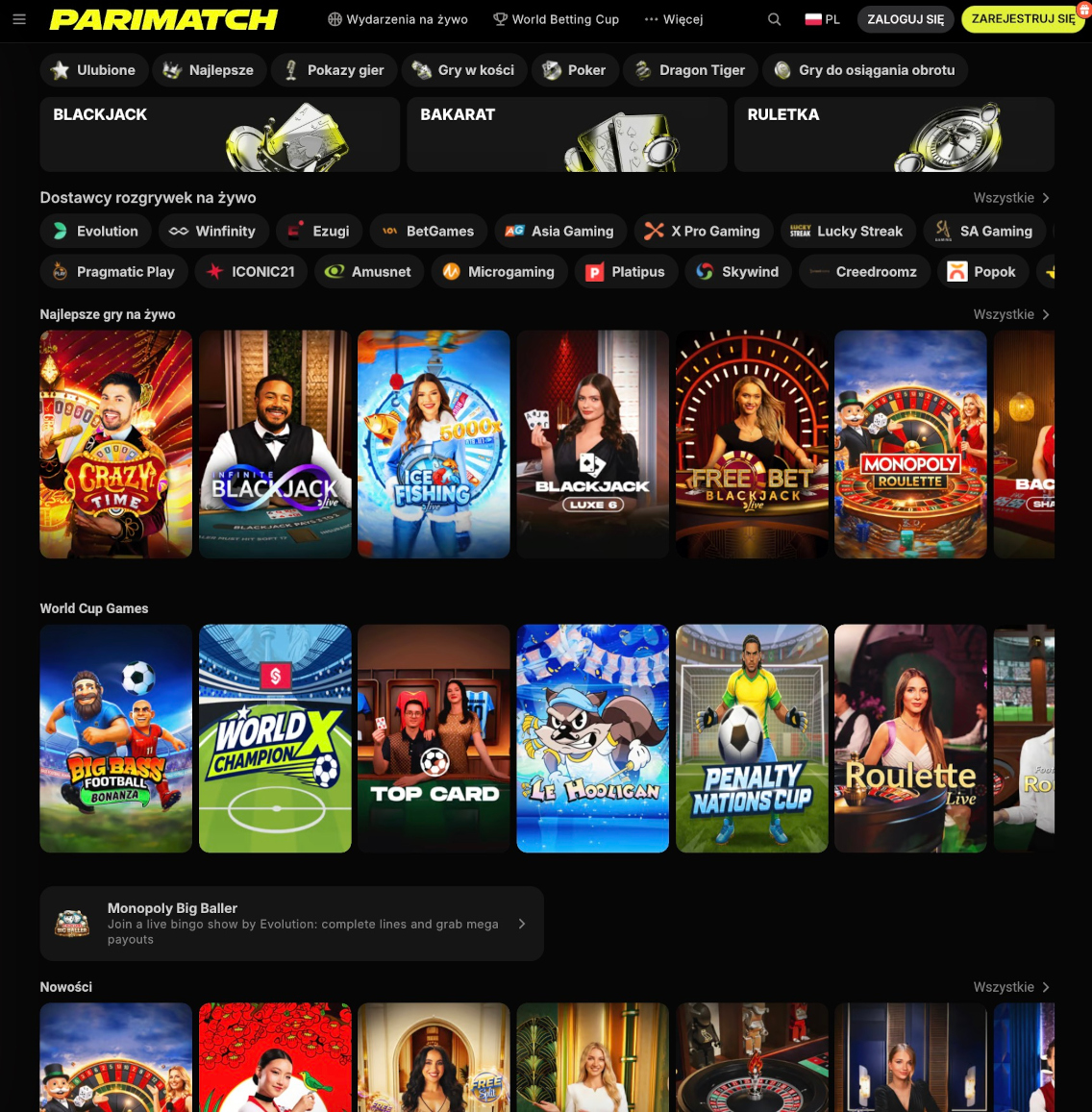 Live Casino Parimatch