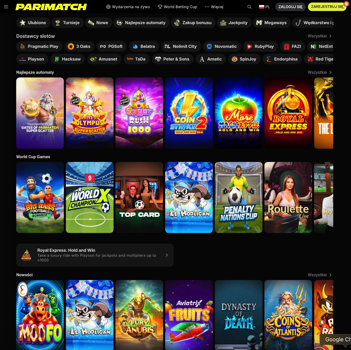 automaty Parimatch Casino