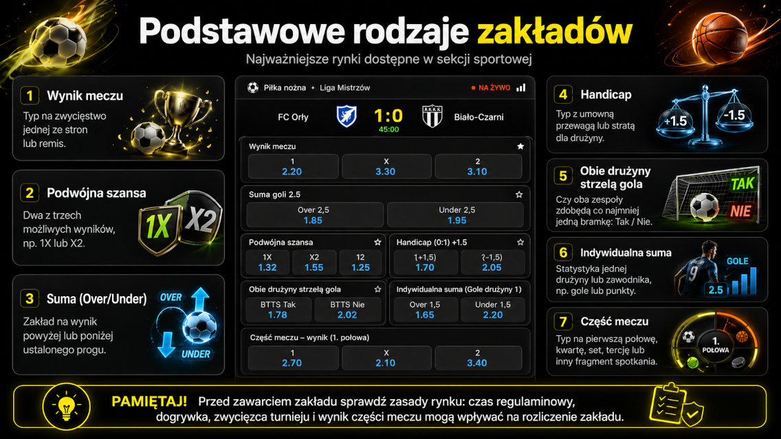 rodzaje zakładów sportowych Parimatch